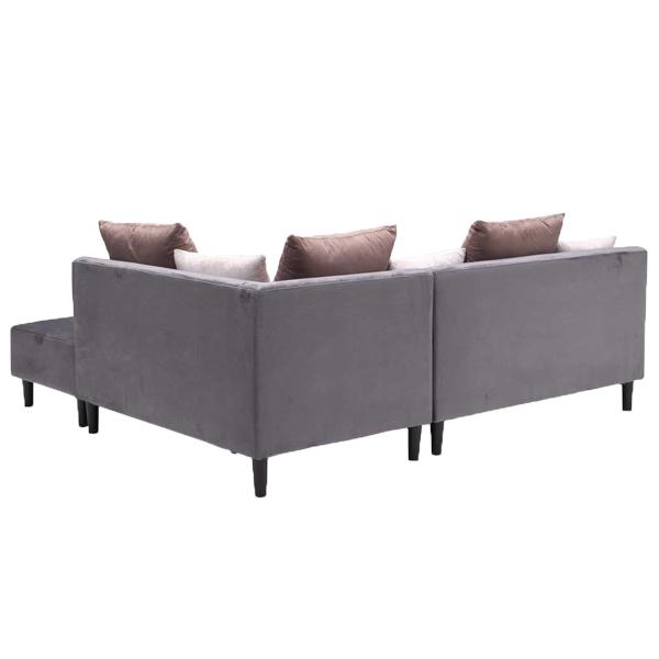 ソファー カウチソファー 組替え可能 ファブリック 布張り 開梱設置