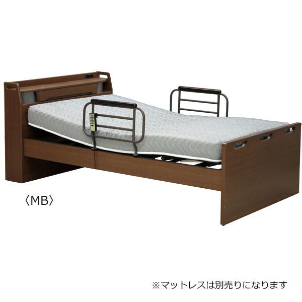 設置サービス付 電動ベッド 2モーター セミダブル 手すり付 コンセント LED照明 ブラウン 背足別動 HMFB-8902 JKSD |  | 01