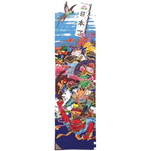 のぼり旗 7m 節句幟 絵幟のみ 桃太郎鬼退治 XT714 手描絵幟 家紋・名前