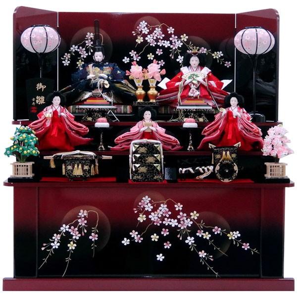 五人飾り 19 Z D19 3 Zx 家具のコンシェルジュ 住吉 ひな人形 初節句 雛人形 三段飾り 三段五人飾り 節句人形 段飾り 75cm 3段 ゲーム おもちゃ D19 3 段飾り