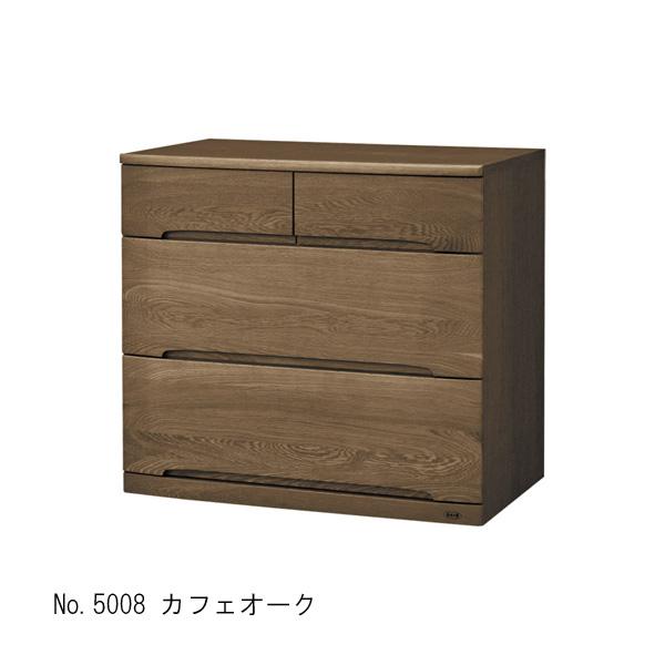 浜本工芸 チェスト 収納 木製 幅80cm No5000ミドルベッド対応 ナラ材