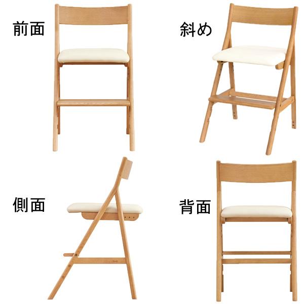 浜本工芸 学習椅子 学習イス 学習チェア 子供 木製 ピンク ブルー グリーン ホワイト 合成皮革 DSC-63 国産 日本製 受注生産品 送料無料の画像