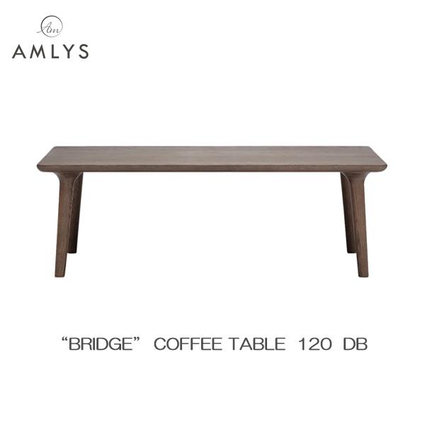 国産 北欧 デンマーク リビング テーブル センターテーブル 木製 幅120cm  ダークブラウン BRIDGE ブリッジ コーヒーテーブル   AMLYS アムリス 設置 | 