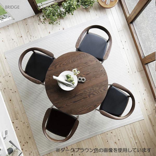 国産 北欧 デンマーク ダイニング テーブル 丸テーブル 円型 オーク NA ナチュラル BRIDGE ブリッジ ラウンドテーブル AMLYS アムリス 設置_2