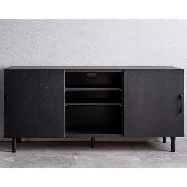 サイドボード キャビネット ヴィンテージ 塗り 黒 モダン 楽天