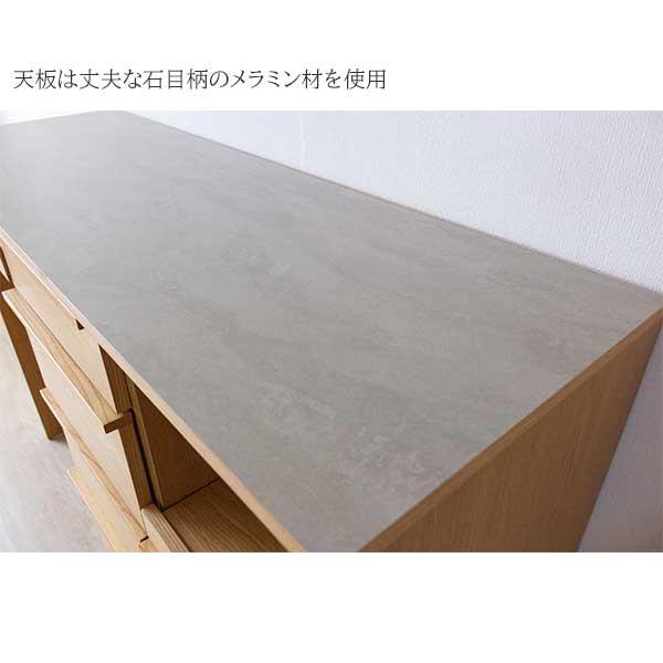 カウンター ダストBOX収納 幅140 間仕切り 食器棚 レンジ台 玄関渡し 炊飯器収納 背面化粧 完成品 NA ナチュラル 欠品7月末頃お届け_4