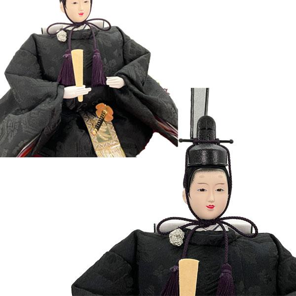 雛人形 親王 ケース飾り 間口53cm 硯箱 アクリル 六角 おひなさま 2人セット 3月 ひな祭り 初節句 節句人形_1