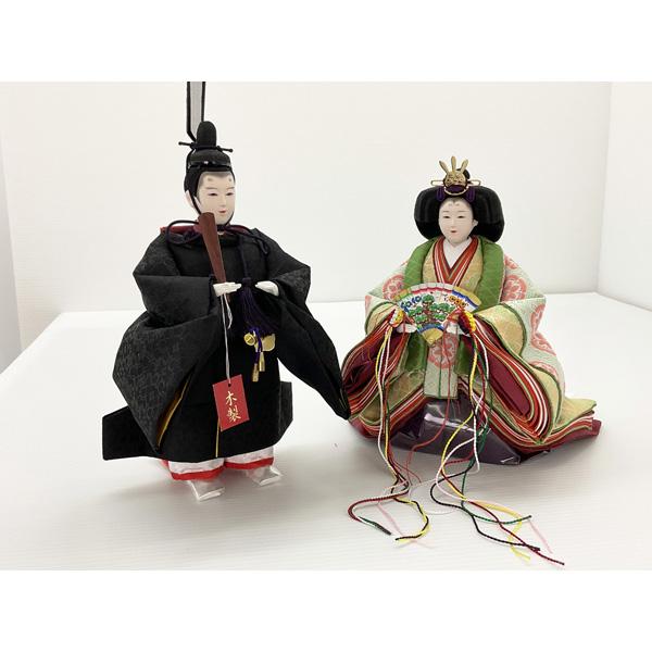 雛人形 人形の秀月 柳-2人 親王飾り 美品 ひな人形 ひな祭り 雛人形 親王 2人 平飾り 立雛飾り 間口45cm 35-049/SB4040 おひなさま