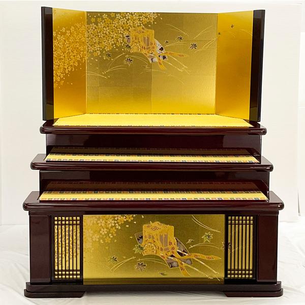 雛人形 親王 官女 収納飾り 3段 山科 SB2009-1 おひなさま ひな祭り 5