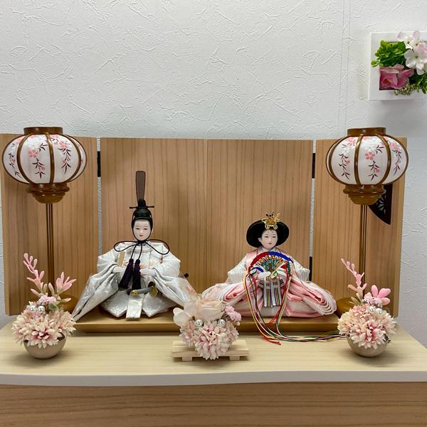 雛人形 ひな人形 収納飾り 親王飾り 白木 桃の節句 女の子 32613 芥子 UH-8001_1