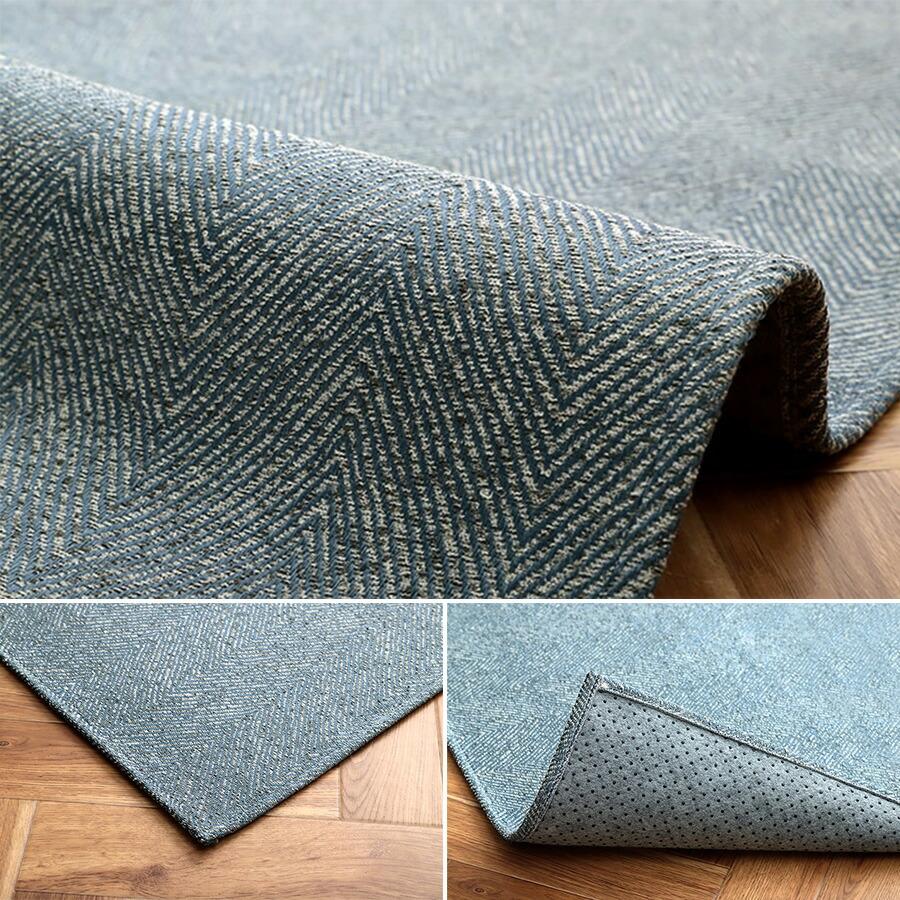 イケヒコ ラグカーペット ラグマット ヘリンボーン 洗える 洗濯機