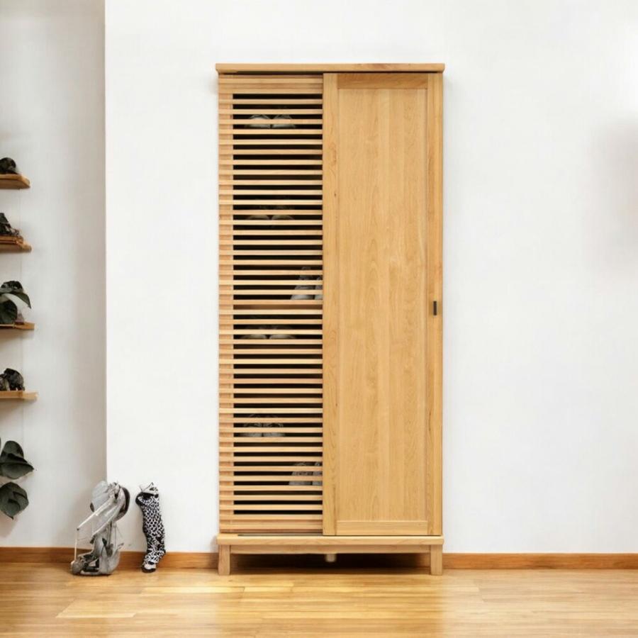 isseiki アルダー材　シューズボックス　幅80 廃盤希少　下駄箱　棚 国産 幅80cm 下駄箱 シューズボックス 靴箱 30足 シューズラック 通気