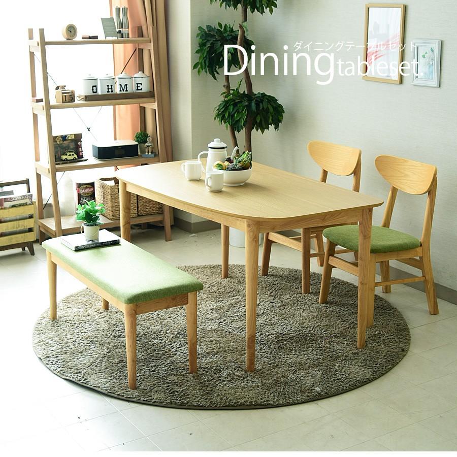 ダイニングテーブル、ベンチセット 楽天市場】ダイニングテーブルセット 4人掛け ベンチセット チェア