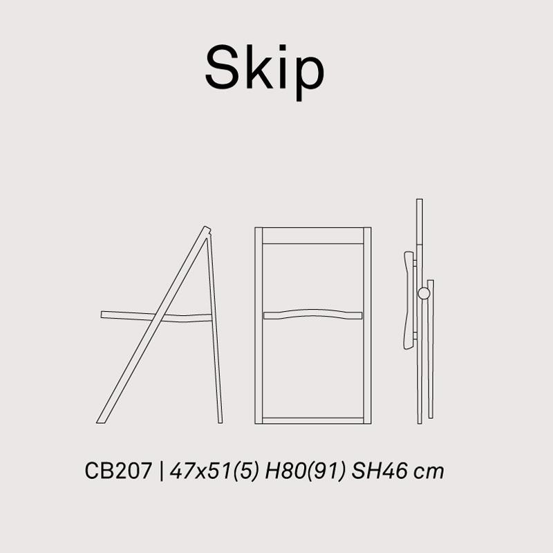 カリガリス 折りたたみチェア Skip スキップ　チェア CB207 P176マットトープ calligaris フォールディングチェア　1脚｜kagunooukoku｜02