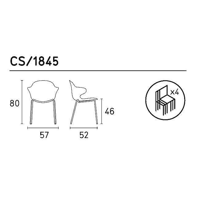 calligaris（カリガリス） ダイニングチェア CS1845 SAINT TROPEZ