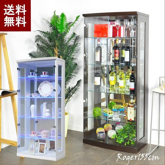 コレクションケース 完成品 ブルーライトLED付 ガラスケース ハイタイプフィギュアケース 大人気販売中