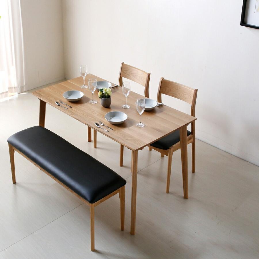 135cm幅 ダイニング 4点セット　ホワイトオーク　ダイニングテーブル　ダイニングチェアー　チェア