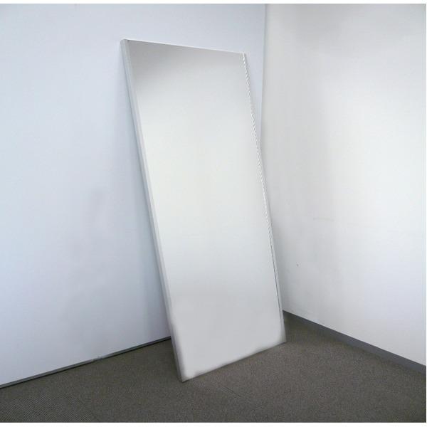 割れない大型 全身姿見鏡 〔60×180×2.7cm〕 スタンド幅61cm 飾縁幅1.5cm シルバー 日本製 軽量 プロ仕様 『REFEX リフェクス』〔代引不可〕_3