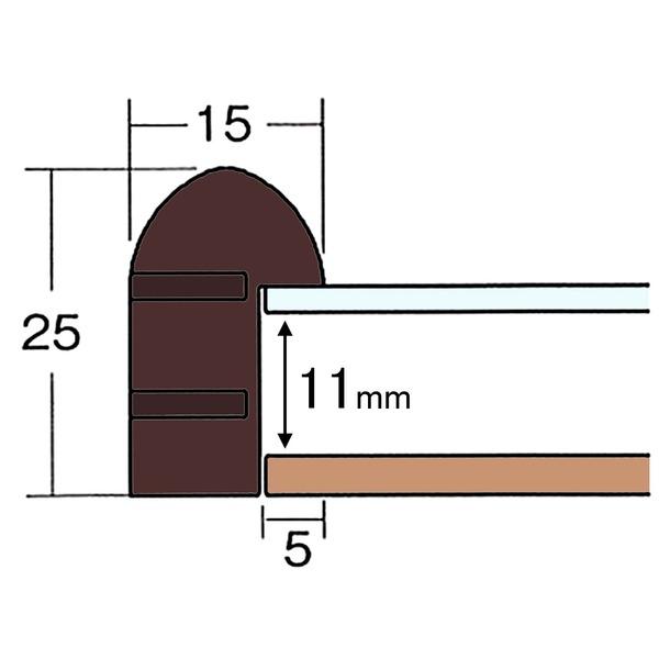 当日発送分 〔長方形額〕木製フレーム 角丸仕様・縦横兼用 角丸長方形額（900×450mm）ブラウン／セピア