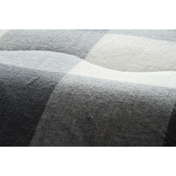 インド綿 こたつ布団/寝具 〔チェック柄 ローズ 約205×205cm〕 正方形 綿100％ 通気性 耐久性 軽量 東レ 〔リビング〕_15