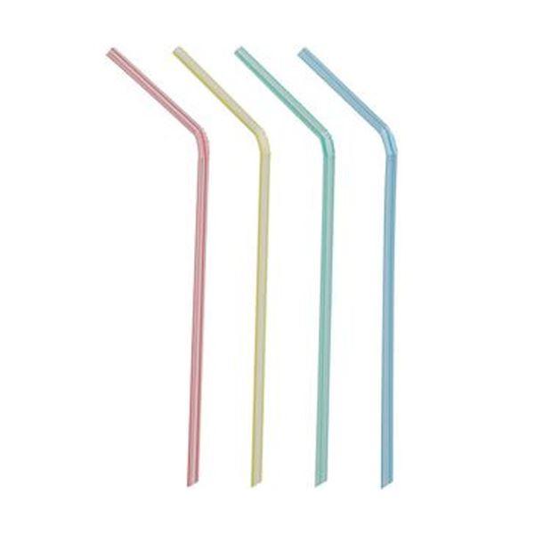 （まとめ）サンナップ まがるカラーストロー ミニ16cm S-100KS 1パック（100本）〔×50セット〕_1