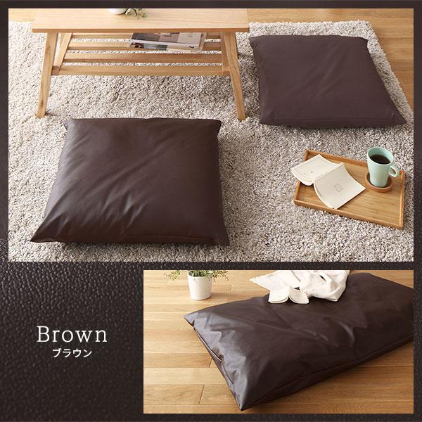 長座布団 ブラック 単品 日本製 ロング クッション ボリューム シート 68×120 cm PVC 合皮 レザー シンプル モダン デザイン |  | 03