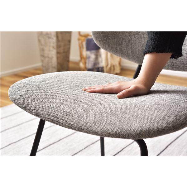ダイニングチェア パーソナルチェア 約幅50cm 2脚セット グレー スチール 完成品 リビング 在宅ワーク 店舗 インテリア家具_3