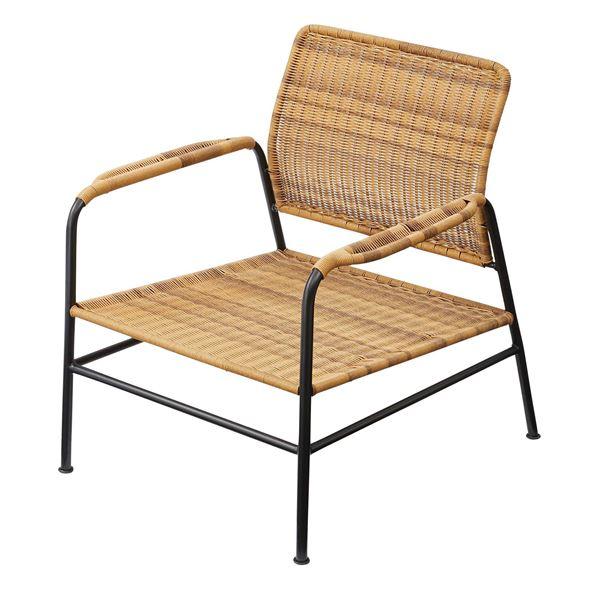 パーソナルチェア 約幅62×奥行67×高さ70×座面高30cm ベージュ クッション取り外し可 スチール 完成品 リビング ダイニング_2