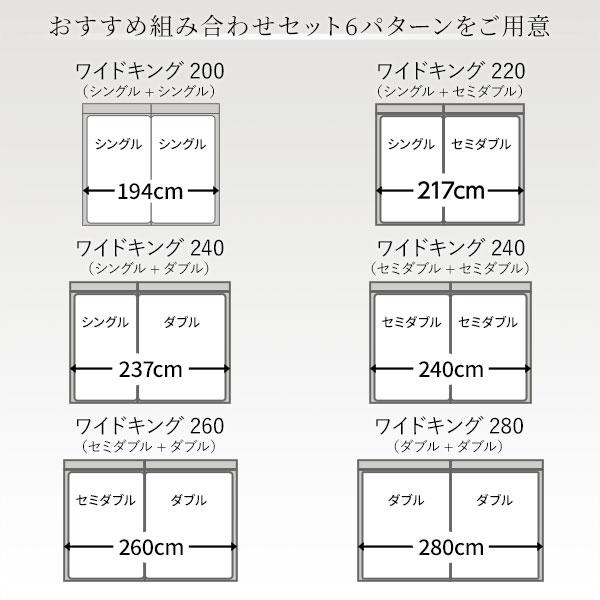 販売割引 ベッド ワイドキング 220(S+SD) ボンネルコイルマットレス付き ストーングレー 照明付 収納付 棚付 宮付 コンセント付