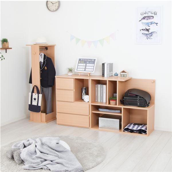 日本製 長く使えるシンプルキッズ家具 キッズチェスト ナチュラル 完成品 国産_5