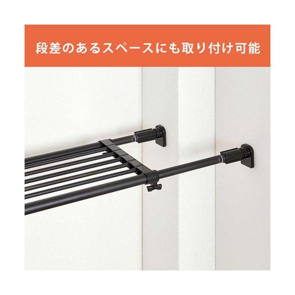 （まとめ） 平安伸銅工業 パワフル突ぱり棚マットブラック TAI-1B 1枚 〔×3セット〕の画像