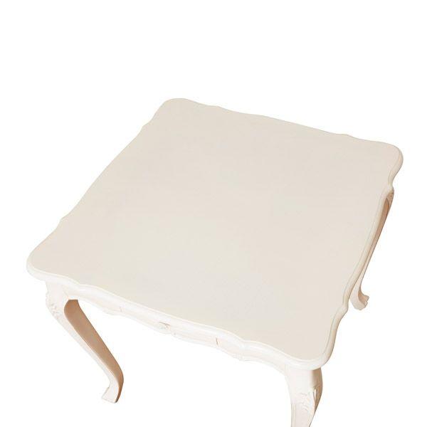 ダイニングテーブル 約75cm 引出付 ホワイト 組立式_2