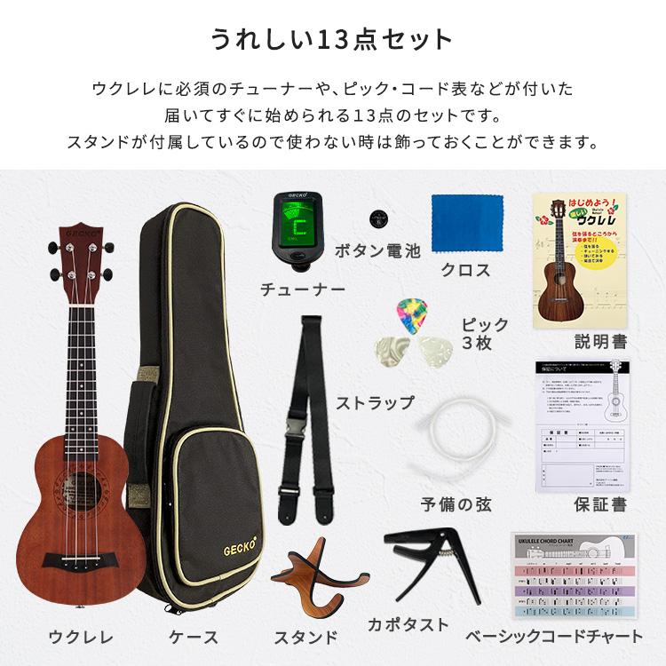 初心者でも始めやすい　ウクレレ　13点セット　23インチ(コンサート)_5