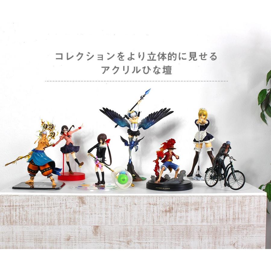 フィギュアラック アクリルラック ひな壇 50mm 単品 ディスプレイ