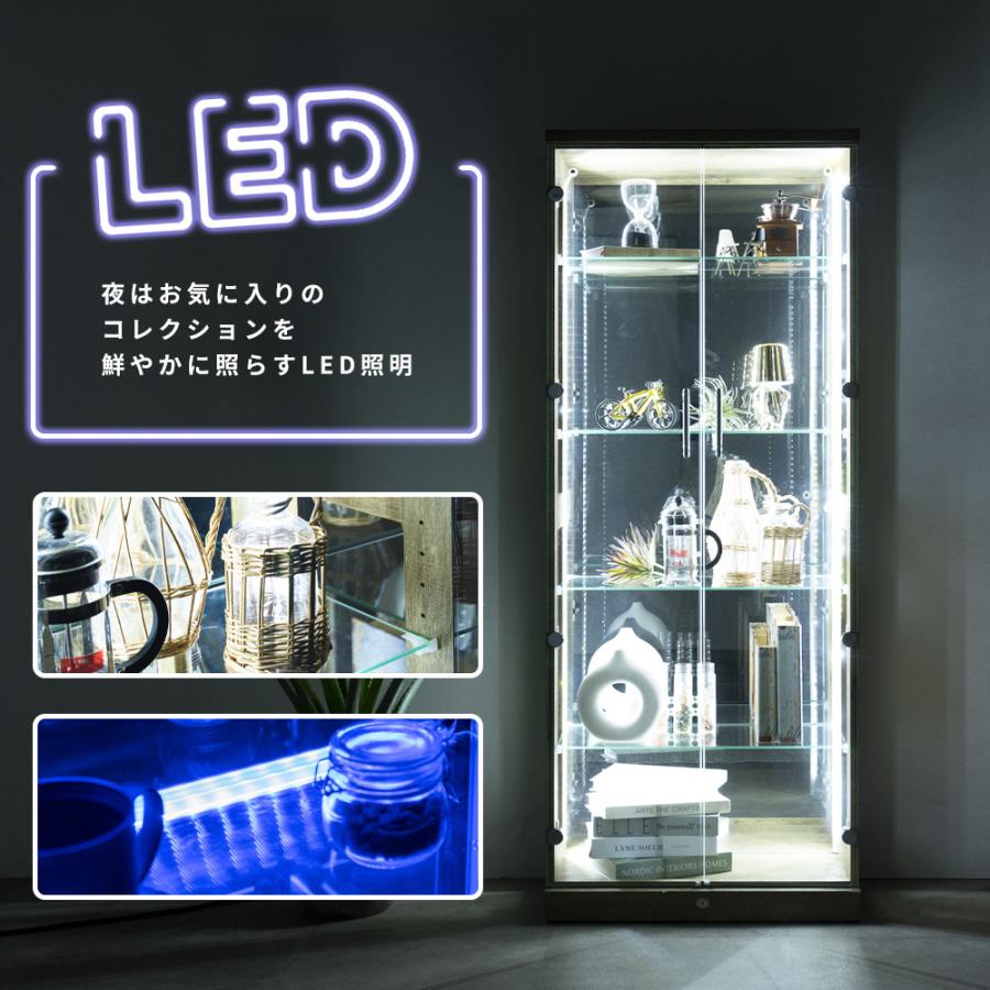 コレクションケース LEDライト標準装備 ガラスケース フィギュアケース