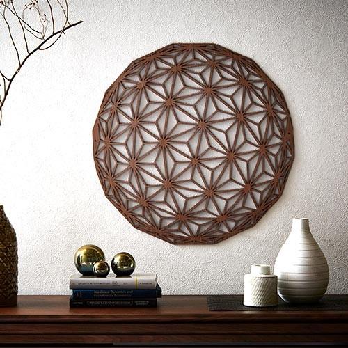 ウォールアート 麻の葉 サークル ウォールデコ モダン アートパネル 壁 装飾 木 和風 和 和室 モダンアートパネル 和風 Rsmk0050 かぐわん 通販 Yahoo ショッピング