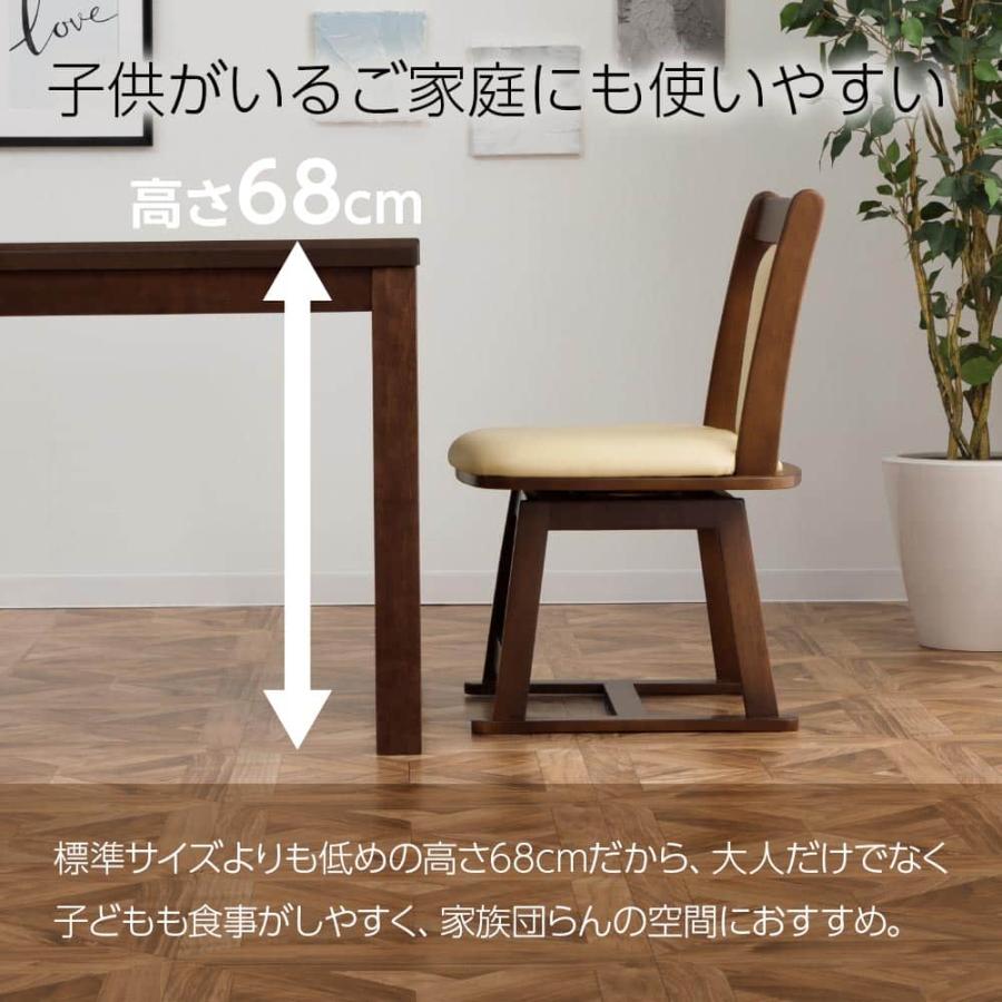 こたつテーブル 正方形 ハイタイプ 80テーブル 単品 家具調 こたつ