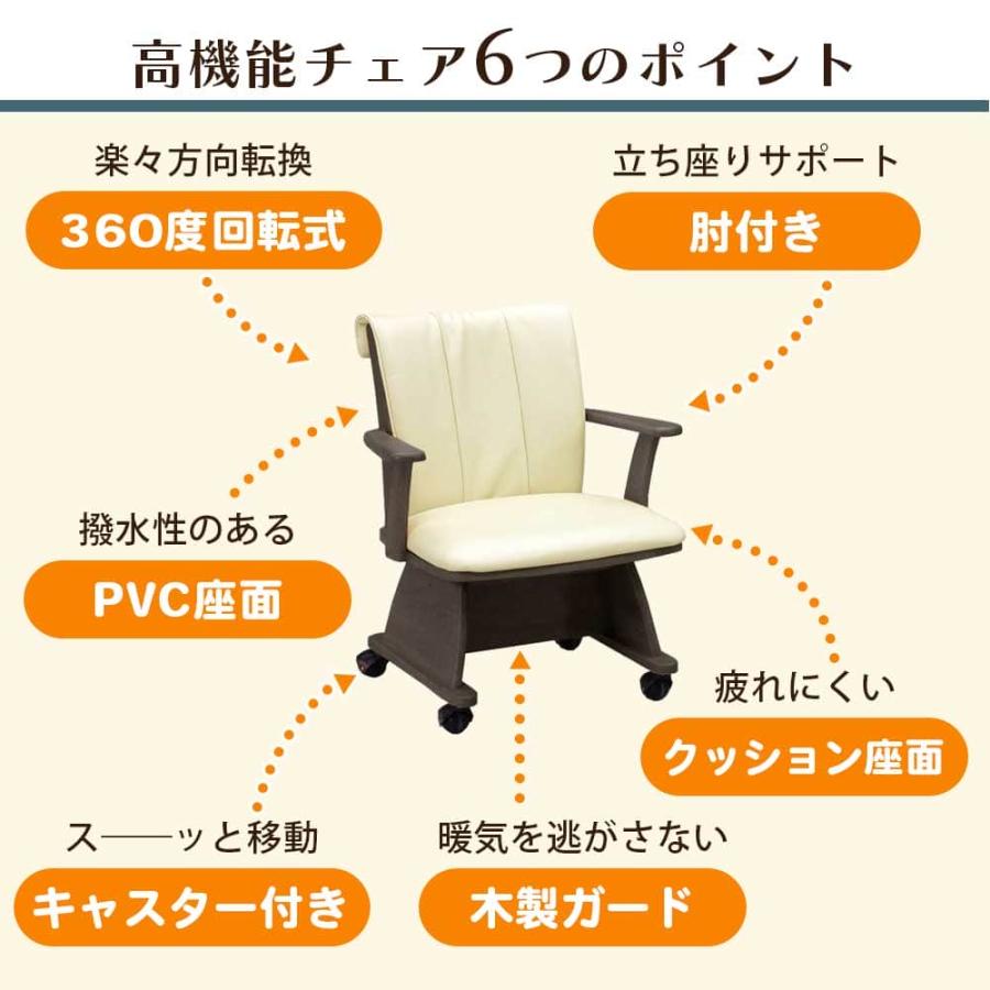 こたつセット 150×90 ハイタイプ 長方形 5点セット テーブルこたつセット こたつテーブル ダイニングコタツ こたつダイニングチェア_14