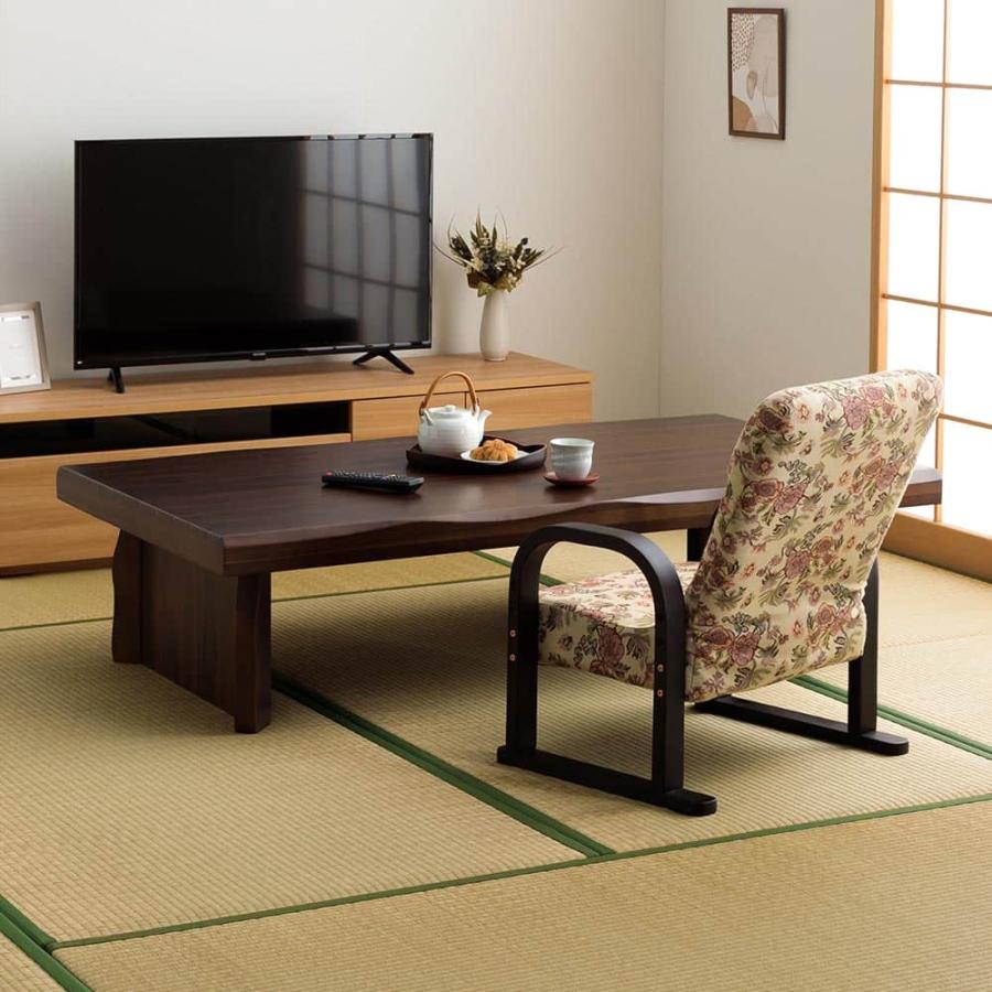 ダークブラウン 木製 長方形座卓　2台セット 座卓 座椅子 2点セット 120テーブル 150テーブル 長方形 2人用 4人用