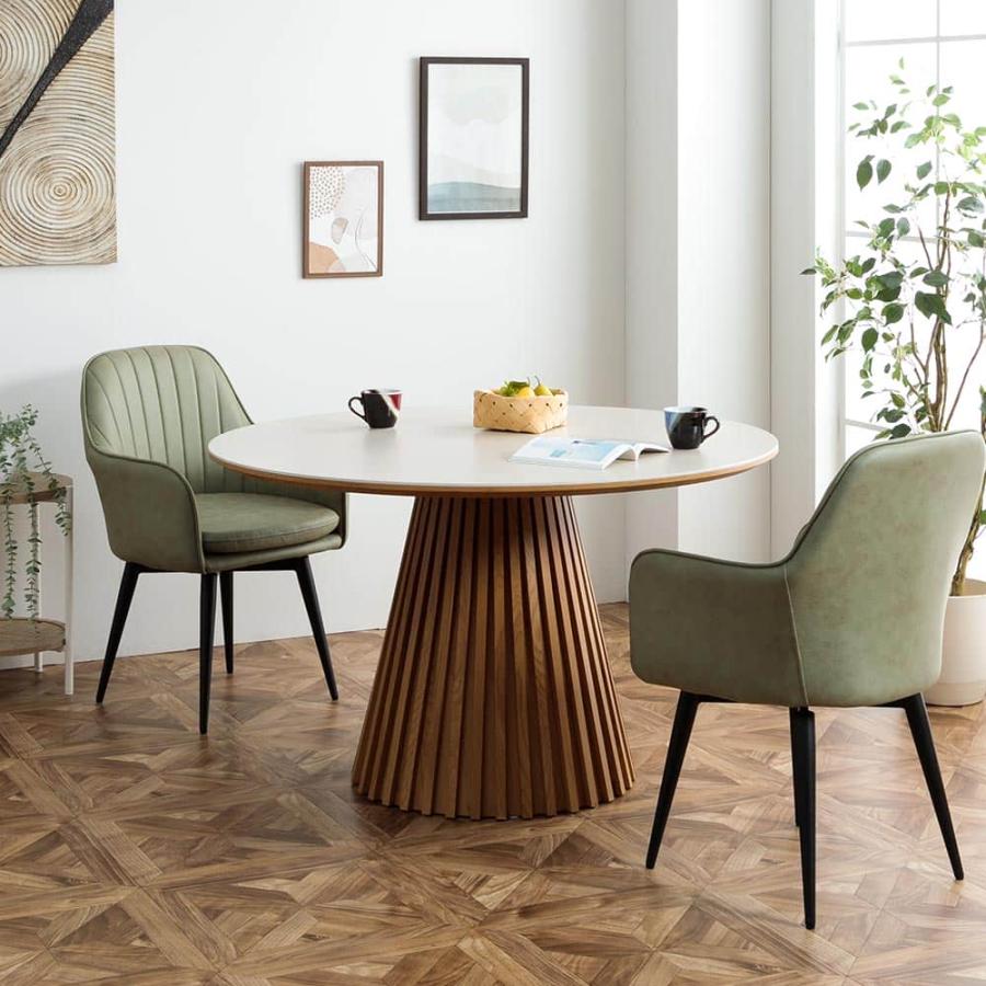 ダイニングテーブル セラミック天板 丸型 円形 単品 幅120 直径120 4人