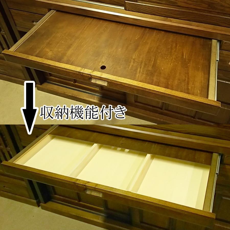 開梱設置付] 幅120cm 引き戸 食器棚 ダイニングボード ブラウン 茶色