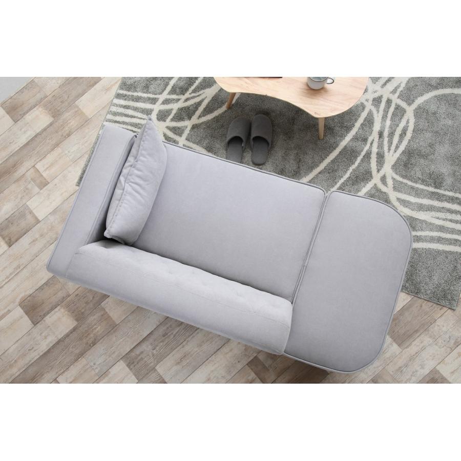 送料無料 オットマン付き2人掛けソファ 二人掛けソファー 2P リビング