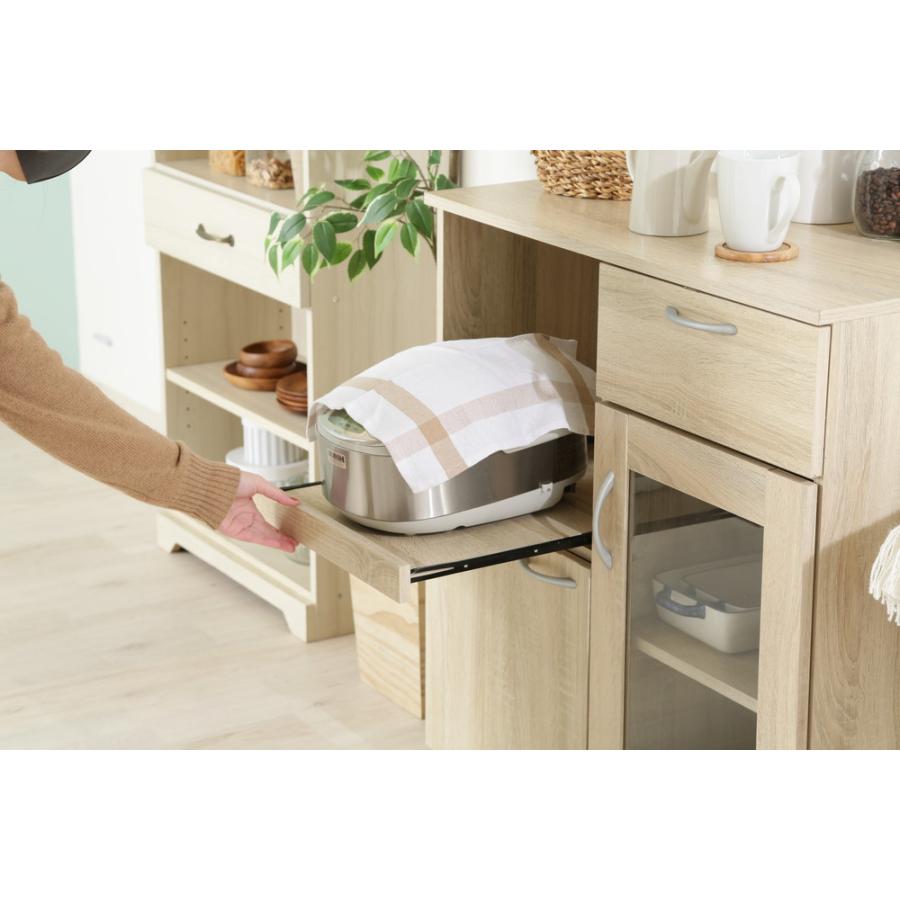 送料無料 キッチンワゴン 食器棚 レンジ台 レンジラック ラック 木製