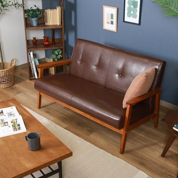 送料無料 PUソファ 2人掛けソファ ソファー 二人掛け 2p リビング