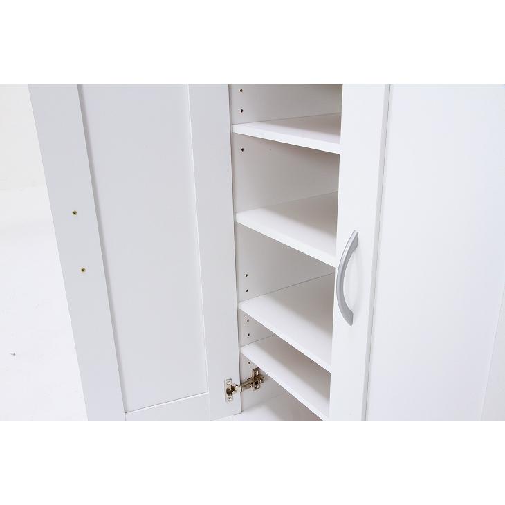 送料無料 シューズラック 高さ90cm ブラウン/ナチュラル/ホワイト 収納ラック 玄関収納 ラック シューズボックス おしゃれ 棚  fjbe rank 収納家具の画像