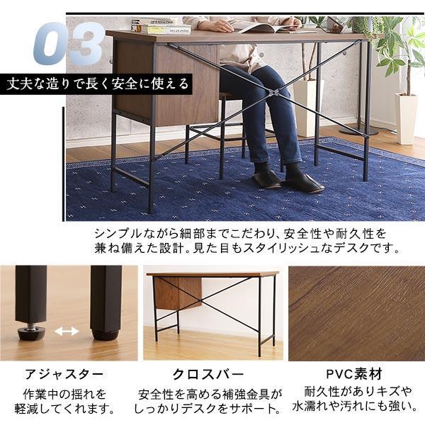 送料無料 デスク＆チェアセット ヴィンテージ風 引き出し付き デスク