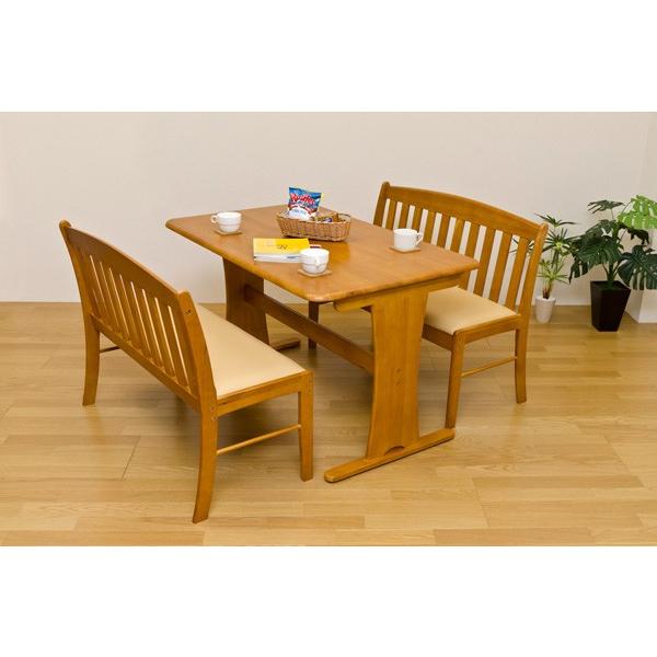 送料無料 コローナ ダイニングベンチチェア（背あり） リビング