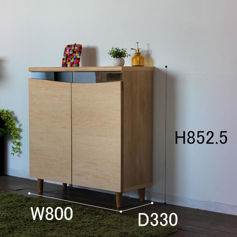 【美品】 リビングボード 国産エッセル80リビングボード ナチュラル ブラウン 【9625477217】(34170円)