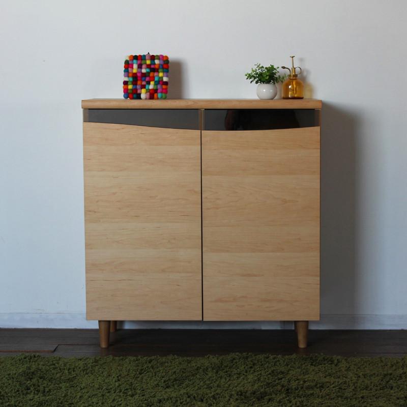 【美品】 リビングボード 国産エッセル80リビングボード ナチュラル ブラウン 【9625477217】(34170円)