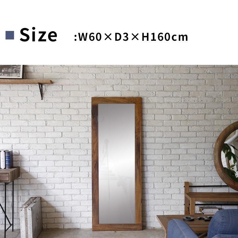 鏡 姿見 大型ミラー 立てかけ鏡 60×160 木製 ロカ ROKA｜kagurashi｜09